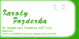 karoly pozderka business card